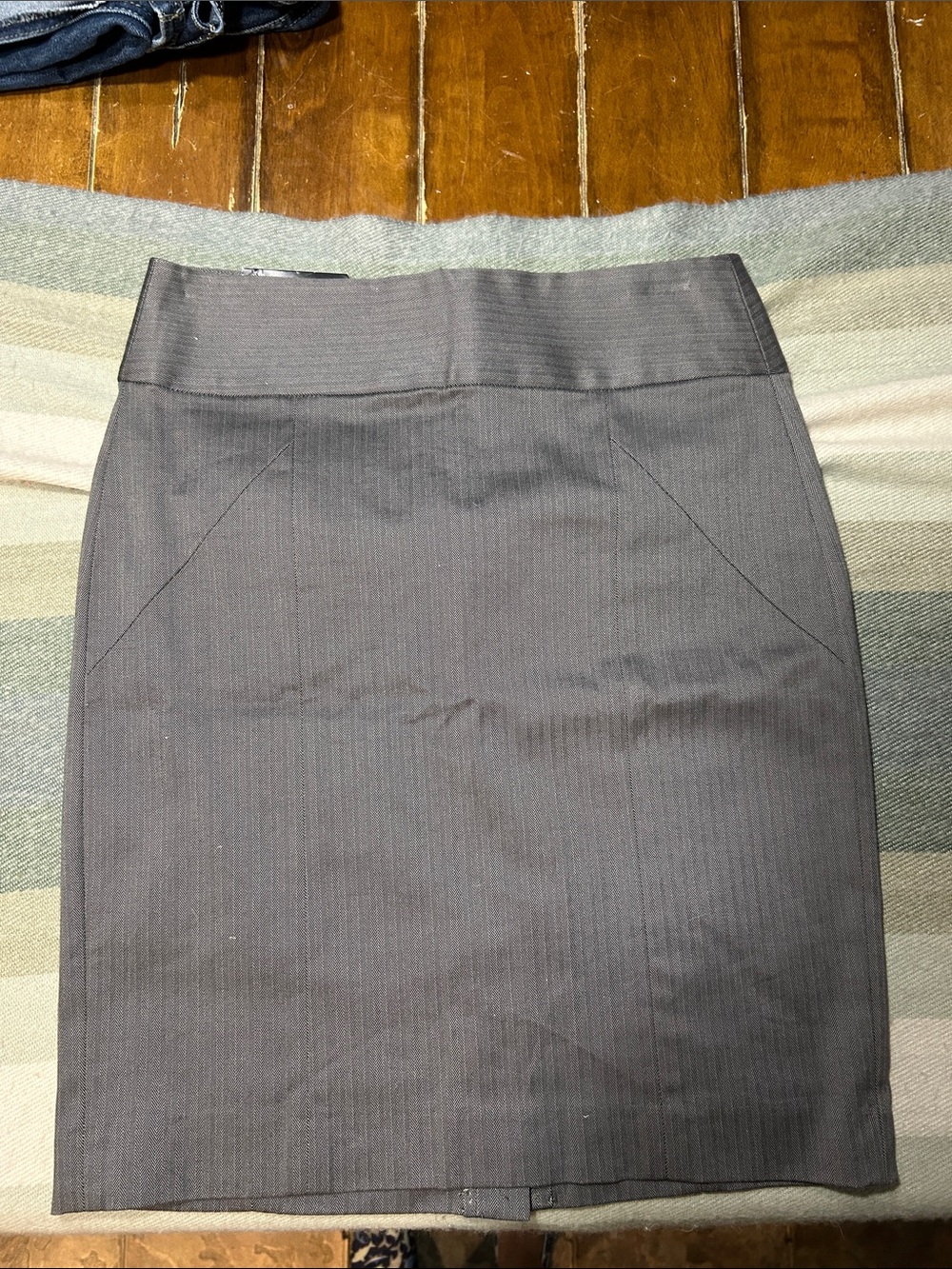 Banana Republic Dark Charcoal Pinstripe Pencil Skirt